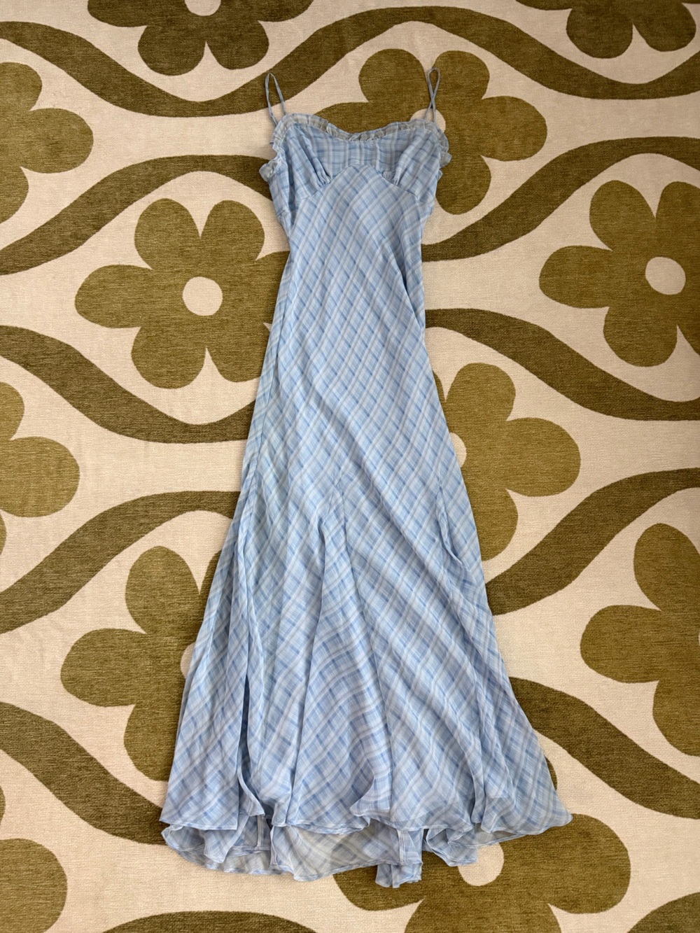 Light Blue Plaid Women's Dress